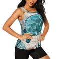 thumbnail image 2 of Fotbe Watercolor Sea Turtle Womens Loose Fit Casual Flowy Slim-Fit Tank Tops Athletic Round Neck Trendy Sleeveless Summer Tops for Gym and Yoga-Small, 2 of 9
