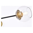thumbnail image 5 of Briggs 32 inch pendant in black and brass with clear shade, 5 of 8