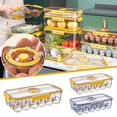 thumbnail image 4 of Clearance Food Storage under $20 Egg Holder Clear Egg Tray Storage Box With Lid And Special Buckle Stackable PET Plastic Refrigerator Organizer Bins Eggs Containers 18 Egg Tray, 4 of 9