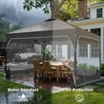 thumbnail image 5 of Ainfox 12x12 One-Push Pop up Canopy Tent with Transparent PVC Sidewalls,Instant Outdoor Shade Gazebos with Weighted Sandbags,Gray, 5 of 10