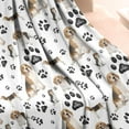 thumbnail image 2 of Beagle Dog and Footprints Blanket,Comfortable Soft Lamb Wool Throw Blanket,All Season,Warm Lightweight Blankets for Sofa Bed Couch Living Room Chair,50"x60", 2 of 4