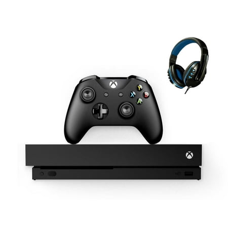 Microsoft Xbox One X 1TB Gaming Console Black with BOLT AXTION Bundle Used