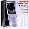 thumbnail image 2 of ELEHOLD for Samsung Galaxy Z Flip 7 Luxury Plating Case with Hinge Protection,Electroplated Frosted PC Full Body Protective Non-Slip Shockproof Case for Samsung Galaxy Z Flip 7,Purple, 2 of 7
