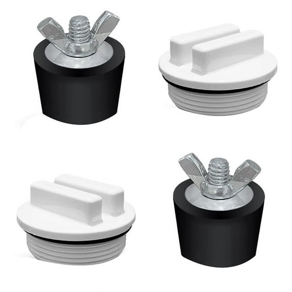 2 Pcs 2Inch Pool Winterizing Plugs Rubber Expansion Plugs with 2 Pcs 1.5Inch Threaded Pool Return Winterizing Plug