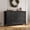 black, variant on Modern 6 Drawer Dresser for Bedroom, 54" Wide Wooden Dressers with Large Storage,Handleless Chest of Drawers TV Stand for Living Room & Hallway