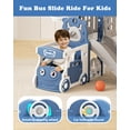 thumbnail image 6 of KORIMEFA 9-IN-1 Toddler Slide Set for kids Age 1-5, Bus-Themed Climber Indoor Outdoor Playset with Slide, Golf, Basketball Hoop, Climber, Wheel, 6 of 11