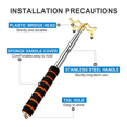 thumbnail image 3 of Retractable Billiards Pool Cue Stick Bridge with 3Pcs Removable Brass Bridge Head Billiard Table Pool Cue Accessories, 3 of 5