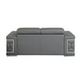 thumbnail image 4 of Titan Furnishings 71" Modern Genuine Italian Leather Loveseat in Gray, 4 of 13