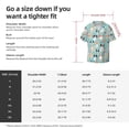 thumbnail image 5 of Xecao Colorful Dog Pattern Men's Short-Sleeve Cuban Collar Button-Down Shirt with Chest Pocket Lightweight Tropical Vacation Shirt-4X-Large, 5 of 5