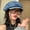 Denim beret - denim blue, variant on Cowboy Newspaper Children's Hat Autumn/Winter Big Head Waist British Style Retro Painter Hat Japanese Thin Face Small Octagonal Hat Versatile
