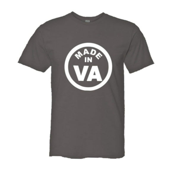 PleaseMeTees™ Mens Born Made In Virginia Lovers VA Logo Label HQ Tee