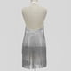 thumbnail image 5 of Falda Corta Sin Espalda Mini vestido halter Slim Fit Color sólido para fiesta de baile de cóctel (Silver M) Kuymtek para Mujer Plata T M, 5 of 7