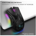 thumbnail image 3 of 2.4GHz Wireless Mouse USB Rechargeable 1600DPI Adjustable Hollow Out Honeycomb RGB Optical Mouse Gamer Mice white, 3 of 5