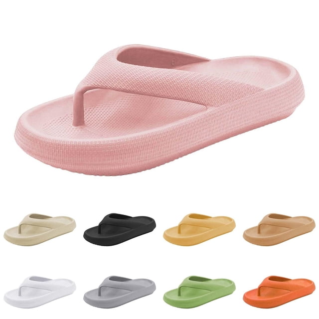 MIASHUI Summer Flip Flop Womens Outdoor Soft Soled Bathroom Slippers Sandals,Pink,6.5
