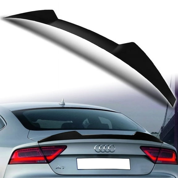 W-Power For 2012-2018 Audi A7 S7 RS7 Pearl Black Trunk Lid Spoiler Wing V-Style