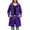 Purple, variant on CHGBMOK Women's Plus Size Long Rain Jacket Zip Up Adjustable Waist Hooded Jackets Waterproof Windbreaker Coat with Pockets