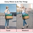 thumbnail image 5 of Blue Bigfoot and Guitar Pattern Travel Tote Bags for Women Carry On,Large Weekender Bags for Women Travel,Multi Functional Duffle Bag for Work,Shopping,Sports, 5 of 5