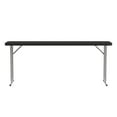 thumbnail image 5 of Emma + Oliver 6-Foot Rectangular Black Plastic Folding Table with Locking Legs for Training or Seminars, 5 of 11