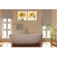 thumbnail image 6 of Sunflower Pictures Wall Decor Abstract Sunflower Wall Art for Living Room Bathroom Yellow Flowers Painting Prints Artwork Large Size Canvas Framed Art Ready to Hang(12''''W x 12''''H x 2Pcs), 6 of 6