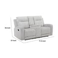 thumbnail image 5 of Lupe Double Manual Reclining Loveseat with Console- Light Gray Microfiber, 5 of 7