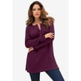 thumbnail image 4 of Roaman's Women's Plus Size Knit Thermal Henley Top – Long Sleeve, 4 of 5