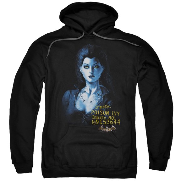 Batman Aa Arkham Poison Ivy Adult Pullover Hoodie Sweatshirt Black