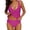 Hot Pink., variant on HBGVBA Women's 2 Piece Swimsuit,Bathing Suits for Summer,Spaghetti Strap Back Adjustable Tankini Set