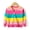 Rainbow Pink, variant on WIBACKER 1-6T Toddler Kids Baby Girls V Neck Rainbow Stripe Cardigan Casual Sweater Knit Coat