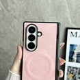 thumbnail image 5 of ELEHOLD Case for Samsung Galaxy Z Fold 7, Magnetic Premium Leather Case, Hinge Protection Cover with Screen Protector,Pink, 5 of 13