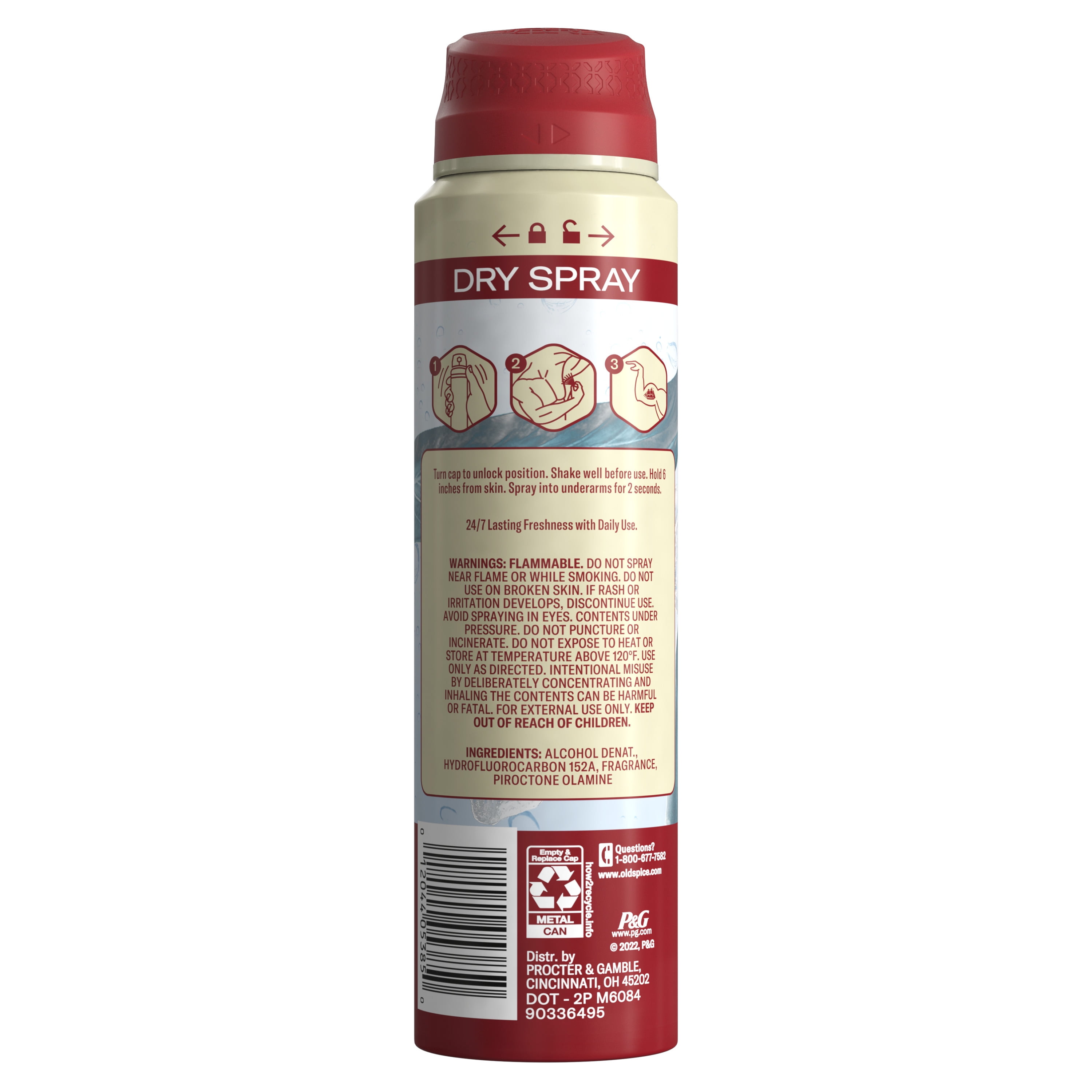 Old Spice Aluminum Free Dry Spray for Men, Deep Sea, 4.3 oz