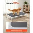 thumbnail image 3 of Elevated Dog Bed for Large Dogs Portable Raised Cot with Aluminum Frame Breathable Textilene Mesh Indoor Outdoor Cooling Hammock XL Gray, 3 of 6