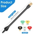 thumbnail image 2 of Adjustable Spray Pressure Washer Extension Wand With 5 Nozzle Tip Easy Connection Efficient Power Washer Extender for Various Cleaning Work-black-, 2 of 10