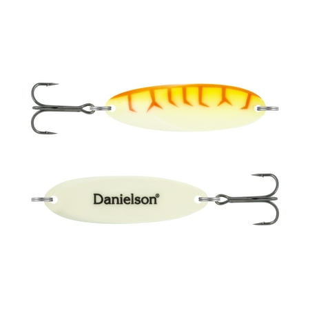 Danielson Night Fight Renegade Super Glow Casting Spoon FW Spoons Big Game 3/4oz Orange Worm