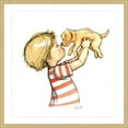 thumbnail image 2 of "Puppy Loves Boy" Framed Painting Print, 2 of 6