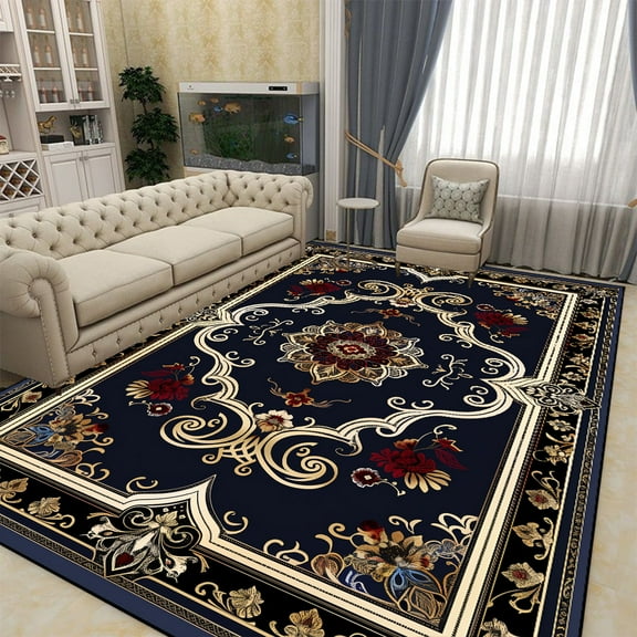 Bohemia Living Room Rugs High-end Luxury American Retro Carpet Bedroom Bed End Anti-slip Large Area