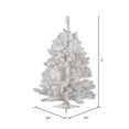 thumbnail image 3 of Vickerman 3' Crystal White Spruce Artificial Christmas Tree, Unlit, 3 of 4