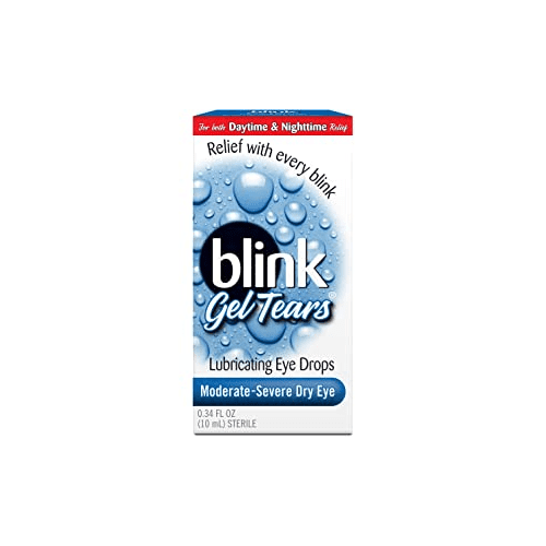 Blink Gel Tears Lubricating Moderate Severe Dry Eye Drops 0 34 Oz 2 Pack