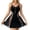 Black-2, variant on Women's Floral Embroidered Sheer Slip Dress Chemise Spaghetti Strap Sleeveless V Neck Cutout Mini Dress for Night S