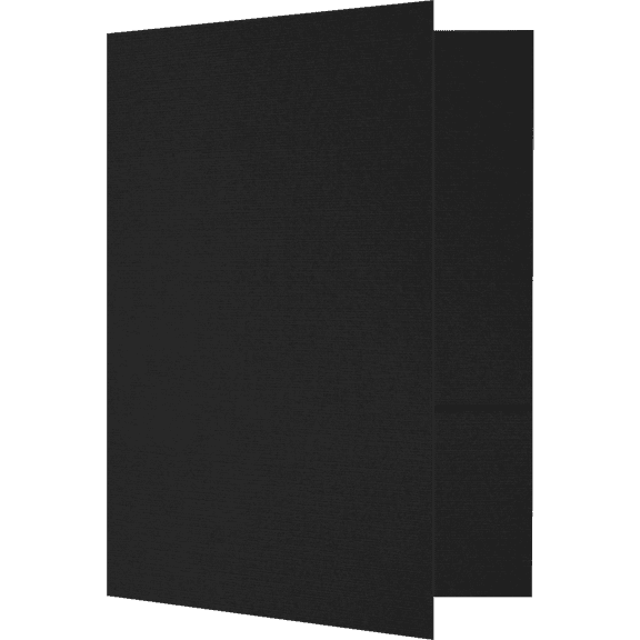 LUXPaper 6 x 9 Small Two Pocket Presentation Folders, Black Linen, 250/Pack