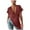 Brick Red, variant on Tops for Women Casual Women Deep V Neck Rolled Hem Short Sleeve Tee Side Slit Oversized Loose Blouse,Pink,L