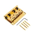 thumbnail image 2 of Runquan 4 String Bass Bridge Lightweight Metal Professional Fixed Bridge Replacement Gold, 2 of 8