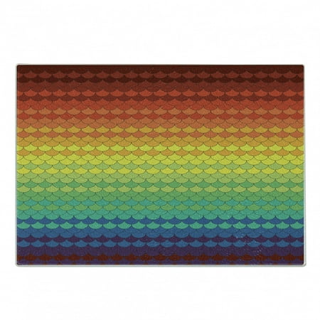 

Fiesta Cutting Board Colorful Scale Pattern Snake and Dragon Skin Abstract Composition Rainbow Inspired Decorative Tempered Glass Cutting and Serving Board Small Size Multicolor by Ambesonne