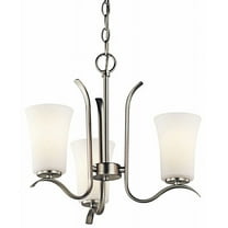 43073NI Kichler Lighting Armida - 3 Light Mini Chandelier - with Transitional inspirations - 14.25 inches tall by 18 inches wide-Brushed Nickel