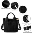 thumbnail image 3 of Kukuzhu Canvas Tote Bag for Women Stylish Crossboy Handbag Casual Hobo Bag Top Handle Satchel with Multiple Pockets, 3 of 6