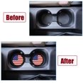 thumbnail image 3 of 2 Pack American Flag Cup Holder Coasters Car Interior Accessories - Silicone Anti Slip Cup Mat for US Flag for All Vehicle Models (Set of 2, 2.75" Diameter) American flag, 3 of 6