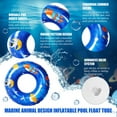 thumbnail image 3 of Floating Swimming Ring 35.4 Inch Inflatable Pool Floats Star Sky Theme Big Swim Tubes Large Inner Pool Floaties Round Beach Floaters for Kids Adults Summer Beach Swimming Parties (2 Pieces), 3 of 7