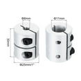 thumbnail image 2 of Uxcell Raccord d'Arbre 8 à 11mm(ID) 30mm(L) Connecteur d'Arbre en Alliage d'Aluminium Joint Rigide Accessoires de Moteur, 2 of 6