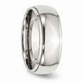 thumbnail image 4 of Stainless Steel Ridged Edge 8mm Polished Band Size: 8; for Adults and Teens; for Women and Men, 4 of 6
