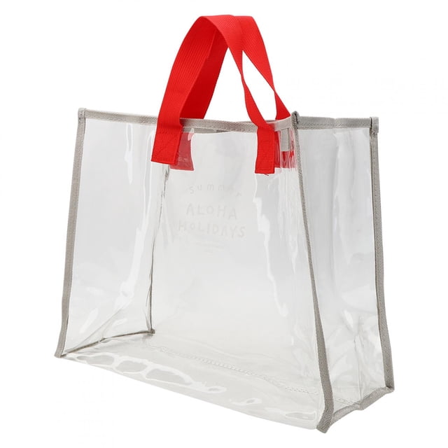 Gupbes Portable Clear Waterproof Tote Bag, Handbag, Outdoor Plastic Swimming Accessory For Clothes Storage With Hangable Design For Women