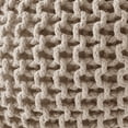 thumbnail image 3 of Round Pouf Foot Stool Ottoman by Sweet Home Collection, Beige, 3 of 6